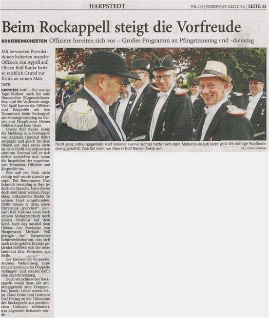 Pressebericht NWZ Rockappell 2015